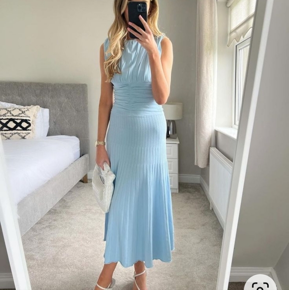 Zara Draped Knitwear Dress Bloggers Favorite Size M - Picture 3 of 11